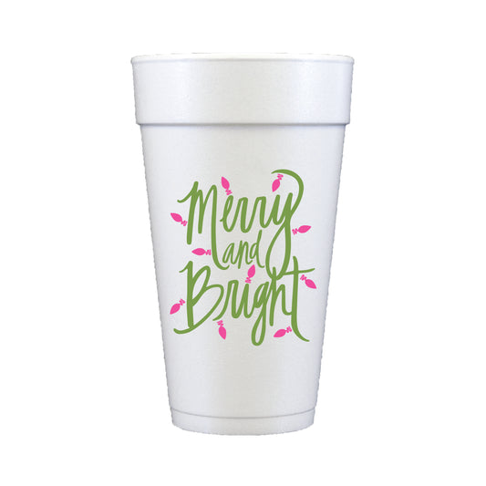 Holiday Foam Cup | MERRY & BRIGHT