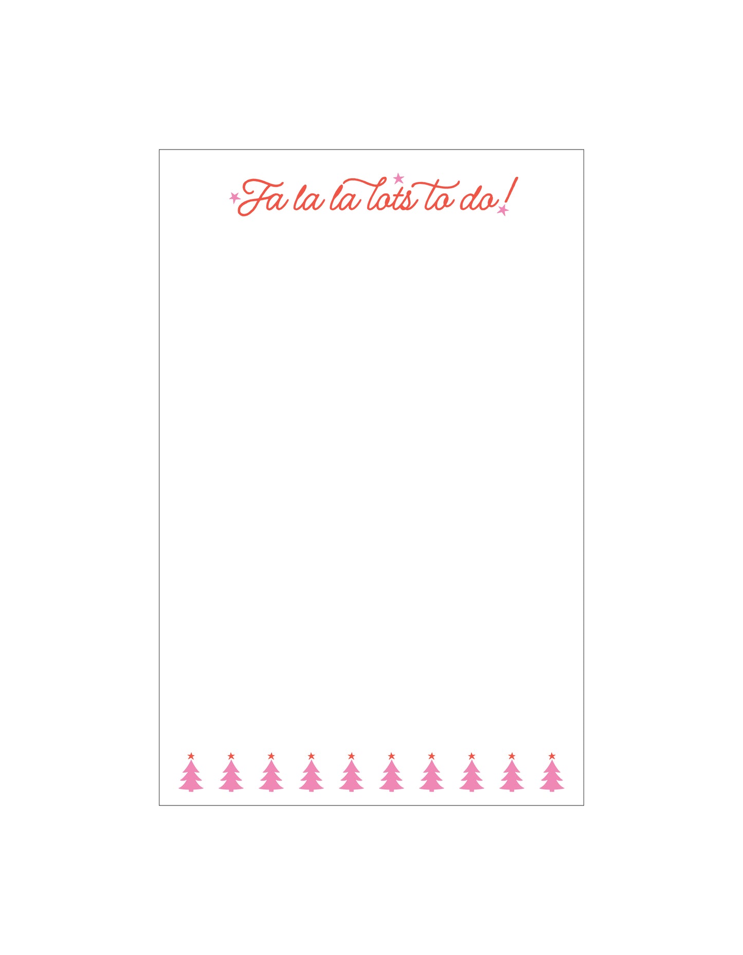 Holiday Notepad | FA LA LA